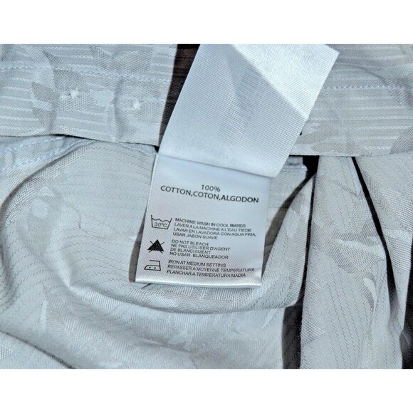 Report Collection Men’s Dress Shirt XL Slim Fit B Label NWT Silver Floral - Picture 5 of 7
